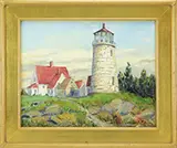Alfred Fuller, Monhegan Light, Oil on canvasboard