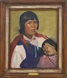 Martha Walter, Native American Mother and Child, Oil on canvas