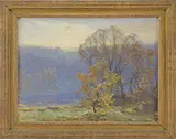 George Frederick Muendel, Connecticut Landscape, Oil on canvas