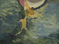 Joaquín Sorolla, Possible Study for “The White Boat, Oil on board