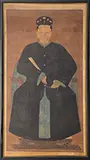 Unsigned, Pair of Ancestral Portraits, Oil on silk