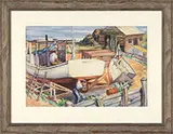 Anne W Carlton, Perkins Cove, Ogunquit, Watercolor on paper