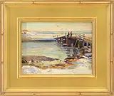 Wayne Morrell, A March Morning” Good Harbor Beach, Gloucester, Oil on panel