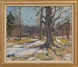 Carl W. Peters, Winter Landscape, New York, Oil on canvas