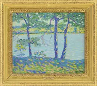 Clarence Raymond Johnson, Three Trees, Oil on canvas