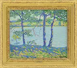 Clarence Raymond Johnson, Three Trees, Oil on canvas