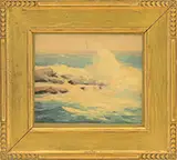 Leon D Bonnet, Crashing Surf, Oil on board