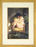 John Gable, The Blue Sable Hat, Watercolor