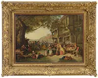 The Village Festival by Thomas Webster, Oil on canvas, offered Feb 2017