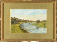 Walter Wright, Violet Bank, Anon, Oil on board