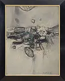 Ghulam Rasool Santosh, The Pull, Oil on canvas