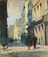 Street Scene by Lesser Ury, Pastel on canvas, offered Feb 2017