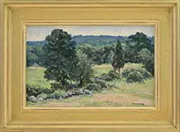 Senescent Fields by Bernard Corey, Oil on Masonite, offered Feb 2017