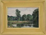 Bernard Corey, Morning Stroll, Oil on canvas board