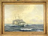 Michael Zeno Diemer, Clipper Ship Cutting Through Rough Seas