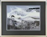 Coastal Landscape by Robert E. Moore, Watercolor on paper, offered Feb 2016