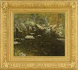 John Joseph Enneking, Woodland Pool, Oil on canvas