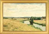 Robert Van Boskerck, Panoramic Summer Landscape, Oil on canvas