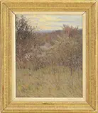 Elmer Boyd Smith, Springtime in Brittany, France, Oil on canvas laid down on Masonite