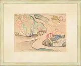 William Sommer, The Red Bridge and Landscape