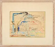 House with Trees by William Sommer, Watercolor and ink on paper, offered Feb 2016