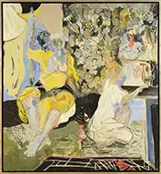Faris McReynolds, Abstract with Figures, Oil on canvas