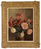 Hermann Dudley Murphy, A Vase of Roses, Oil on canvas
