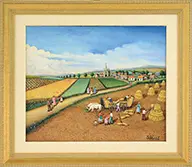 Emile Blondel, La Moisson, Oil on canvas