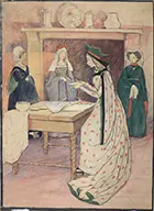 Carl Larsson, Queen of Hearts – Illustration, Watercolor