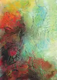 Nancy Chu Woo, Abstract with Figure, Ink on paper