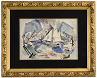 Sailboat by John Marin, Watercolor on paper, offered Aug 2015