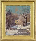 The Stone Mill in Winter, Bronx, New York by George Gardner Symons, Oil on board, offered Aug 2015