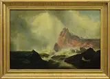 William Hart, Coastal Cliffs, Oil on canvas