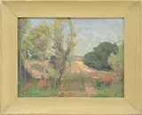 Landscape with Dappled Sunlight by William Wendt, Oil on canvas, offered Aug 2015