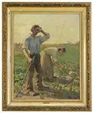 George Taggart, Toiling in the Fields, Oil on canvas