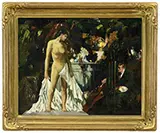 John Grabach, Artist and Model, Oil on canvas