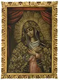 Spanish Colonial, Madonna, Oil and gilt on canvas