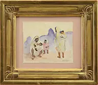 Algiers Family by Martha Walter, Watercolor, offered Aug 2015