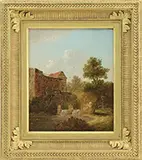 William Hart, Mill in Landscape, Oil on canvas