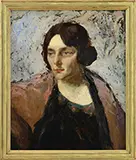 Richard Edward Miller, Portrait of a Woman with Shawl