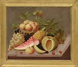 Unsigned, Still Life Fruit, Oil on canvas