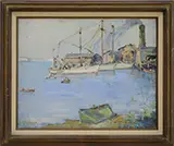 Frank Spradling, Mcloon Docks, Oil on canvas