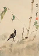 Blackbird and Bamboo by Zhao Shao’An, China. Ink and color on paper, offered Aug 2015