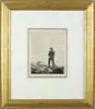 Philip Kappel, The Fisherman, Etching shows a man fishing on rocks beside water. Pencil signed lower right and identified illegibly on left