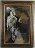 Charles Marcon, L’ Homme Qui Marche, Mixed media on board modern scene shows man walking along path. Very abstract and impressionistic