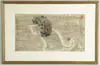 Clement Hurd, The Lion, Colored print of seated brown lion with black mane and tail. Appears to be a rubbing/linoleum cut
