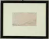 Rockwell Kent, Parry Harbor, Looking South Oct, 19”. Pencil drawing on paper shows sketch of hills along coast