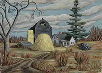 Alzira Boehm Peirce, The Black Barn, 1940, Oil on canvas