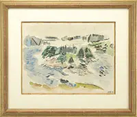 John Marin, Marin Island No, 1, SMALL POINT-MAINE”. Watercolor on paper