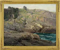 Monhegan by William S. Robinson, Oil on canvas, offered Aug 2017